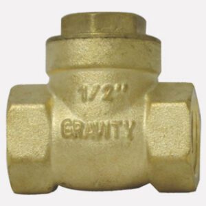Gold Brass Check Valve 1/2"