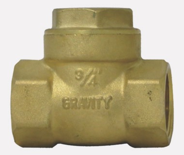 Gold Brass Check Valve 3/4"
