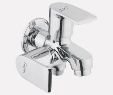 2 in 1 Bib Cock with CP Flange