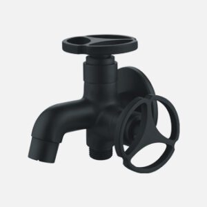 2in1 Bib Cock with Black Flange